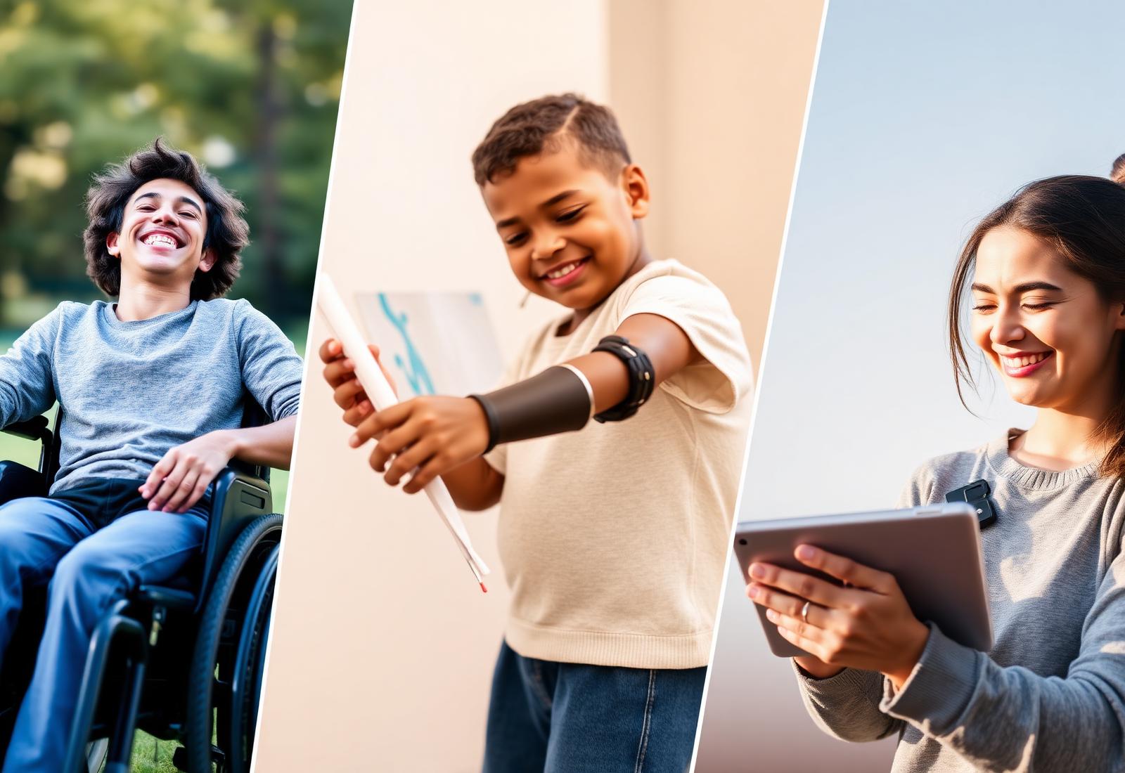 Children, young adults, and adults with disabilities engaged in everyday life — learning, working, and connecting with caregivers and community.